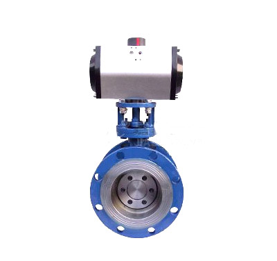 气动法兰式金属硬密封蝶阀